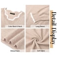 thumbnail image 5 of Fantaslook Color Block Sweaters for Women V Neck Pullover Lightweight Sweaters Long Sleeve Tops Fall Fashion Clothes, 5 of 8