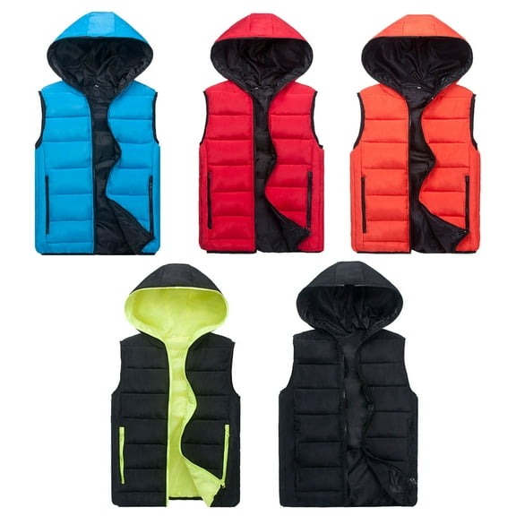 Miluxas Men's Outdoor Winter Vest Outerwear Hooded Padded Puffer Sleeveless Vest
