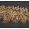 thumbnail image 1 of Beige Vigne Bleu Marine Damas Large Papier Peint Bordure Retro Design, Rouleau 15' x 9'', 1 of 3