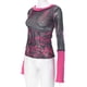 thumbnail image 3 of Camiseta De Mujer Camisetas casuales con estampado transparente de malla Jerseys de manga larga con cuello redondo (Rose Red S) Ygjytge para Mujer Rosa roja T XL, 3 of 8