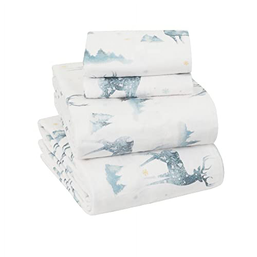 Sleepdown 100 Cotton Flannel Sheets Twin Warm Cozy Velvety Soft 170 GSM Heavyweight Double Brushed Anti Pill Flannel Twin Bed Sheets Set 16