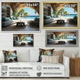 thumbnail image 4 of Designart "Rocky Archways Rocky Beach painting IV" Nautical & Beach Floater Framed Wall Decor, 4 of 7