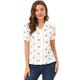 thumbnail image 1 of Camisa Floral Semitransparente Allegra K Con Cuello Peter Pan Para Mujer Blanco XS, 1 of 6