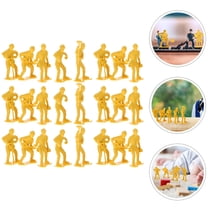 LOLIPPYY 54pcs Engineering Man Model Toy Miniature Toy Figurine for All Ages Yellow Plastic Collection