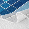 thumbnail image 5 of Castle Fairy Mid Century Chevron Bed Spread Queen 3pcs,Abstract Gradient Mosaic Queen Coverlet Set,Teal Lime White,1 Quilt and 2 Pillowcases, 5 of 7