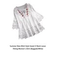 thumbnail image 3 of Blusa vintage Sonducket Cuello en V Blanco S, 3 of 6