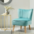 thumbnail image 5 of Gymax 2PCS Accent Chair Leisure Chair Single Sofa Armless w/ Wood Legs Green, 5 of 10