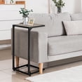 thumbnail image 6 of 2-Pack Light Taupe C-Shape Side Tables - Adjustable Height End Tables with Waterproof Top for Sofa & Bedroom, 6 of 6