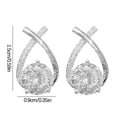 thumbnail image 3 of Fiudx Pendientes de Sirena con Diseño de Tachuelas Colgantes de Circonita, Material Apto para Oídos Sensibles, Estilo Único y Brillante, Regalo Perfecto para Tus Seres Queridos, Accesorio de Moda par, 3 of 4