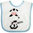 thumbnail image 3 of Inktastic Cow-moo. Boys or Girls Baby Bib, 3 of 4