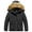 Black, variant on Girl's Snow Jacket Kids Ski Coat Winter Hiking Outerwear Parka Black 6/7