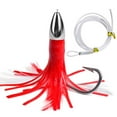 thumbnail image 1 of Yimiti 5.9Inch Trolling Skirt Lure For Tuna Mahi Marlin Rigged Hook Offshore Big Game,A, 1 of 7