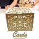 thumbnail image 2 of Caja de almacenamiento de regalo para tarjetas de boda ahuecadas de madera DIY, suministros para fiestas (JM01776) Likrtyny Para estrenar, 2 of 8