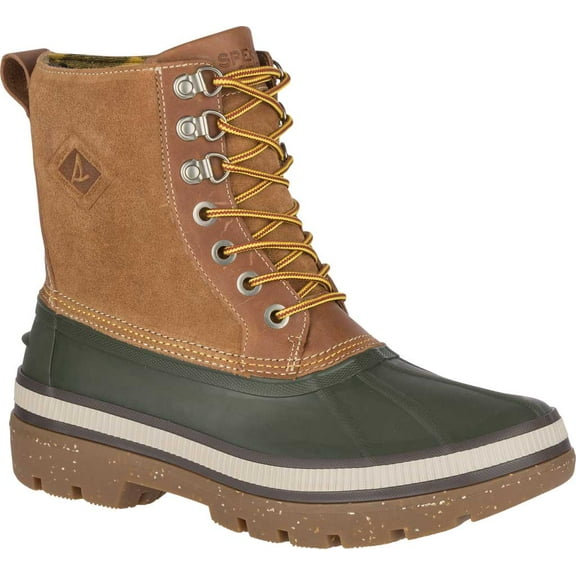 Men's Sperry Top-Sider Ice Bay Duck Boot Olive/Tan Rubber 12 M