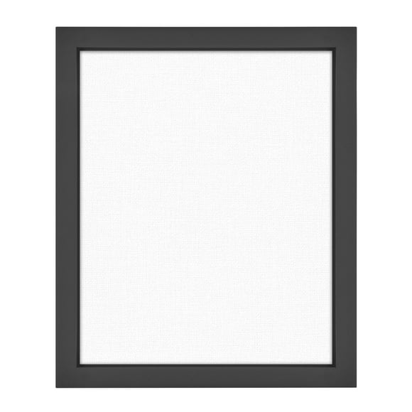 MCS Floating Frame with Canvas Included Art Frames for Canvas Paintings with Adhesive Fasteners and Hanging Hardware Black 8 x 10 Inch