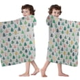 thumbnail image 4 of Gray Christmas Tree Pattern Hooded Bath Towel，60"x35" for Ages 3 To 12 Kids, Quick Dry Lightweight Soft Microfiber Hood Beach Towel Cover Up for Kids, 4 of 7