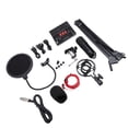 thumbnail image 3 of Live Sound Card Set, Condenser Microphone Kit 120kHz 24 Bit with Adjustable Arms Earphones for Studio, 3 of 7