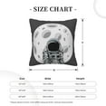 thumbnail image 4 of Square Throw Pillow Covers with Core, Moon Astronaut Illustration Pillows for Sofa Beds, 20"x20", 4 of 9