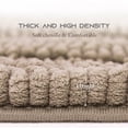 thumbnail image 2 of NICETOWN Bathroom Rug, Extra Soft Thick Absorbent Fluffy Chenille Bathroom Rug Mat, Large Size, Non Slip Bathroom Floor Mat Machine Washable Plush Rug for Bedroom (Taupe Brown, 60"x24"), 2 of 6
