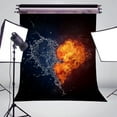 thumbnail image 3 of ABPHOTO Polyester Exquisite Water and Fire Backdrops for Photography Heart-shaped Pattern Photo Backdrops Wedding Photo Studio Background Props 5x7ft, 3 of 5