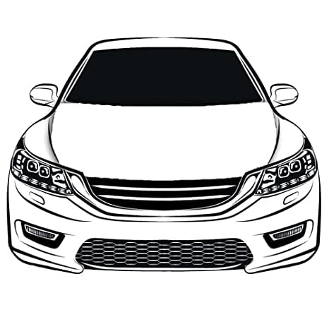 White Car Hood Cover 3.3X5FT/6X7FT100% Polyester Elastic Fabrics Can be Washed Suitable for large SUV and Pickup Trucks (3.3X5FT)