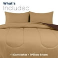 thumbnail image 4 of Martex 2-Piece Twin Reversible Comforter Set | Super Soft Lightweight | Khaki/Chocolate, 4 of 9