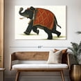 thumbnail image 3 of Elephant Stock India Elephant Ii Light Wall Art - Horizontal Canvas Wall Art - Living Room Wall Decor - Animal Canvas - White And Brown Decor By Wild Apple Portfolio - 51" x 34", 3 of 8
