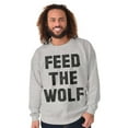 thumbnail image 6 of Feed The Wolf Sarcastic Hangry Gym Sweatshirt for Men or Women Brisco Brands M, 6 of 6