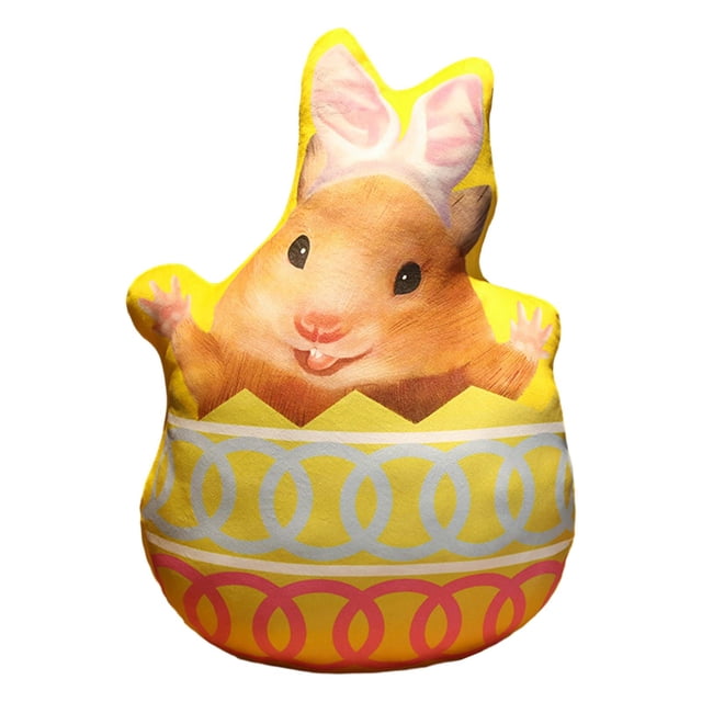 Juguete de huevo de conejito con llavero, conejito de Pascua, peluches, recuerdo de fiesta de Pascua Amarillo