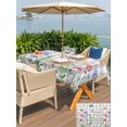 thumbnail image 5 of Outdoor Tablecloths with Umbrella Hole & Zipper, Spring Floral Tablecloth Rectangle 60x84 Inch, Grey Plaid Pink Blue Flowers Butterfly Waterproof Table Cloth, Patio/Pool/Picnic Table Covers, 5 of 8
