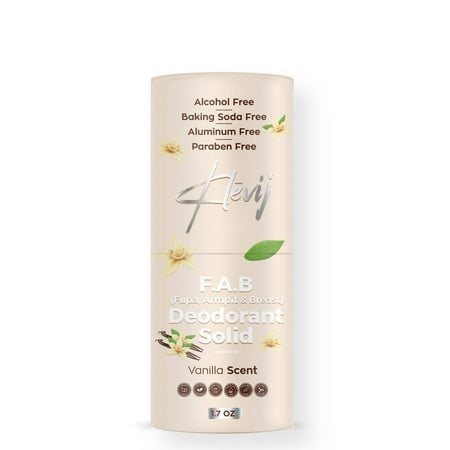 Klevij All Natural Vanilla Scented F.A.B. Deodorant | 1.7 oz For Fupa, Armpit, and Breast | Aluminum-Free, Alcohol-Free, Organic, Eco-Friendly