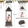thumbnail image 4 of Snow Globe, Christmas Decorations, Battery Operated & Plug-in Musical Lighted Christmas Snow Globes, Christmas Ornaments, Thanksgiving, Indoor, Party, Table Decorations, Christmas Decor (Snowman), 4 of 7