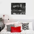 thumbnail image 4 of GOSMITH  New York City Skyline Night Modern Stretched and Framed Black and White Cityscape Giclee Canvas Prints Pictures Paintings on Wall Art for Living Room Bedroom Home Decorations, 4 of 4