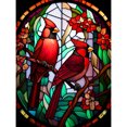 thumbnail image 1 of (B6721) Pintura Cristal Cardenal Norteamericano Diamante Serie Animal Resina 30*40CM, 1 of 9