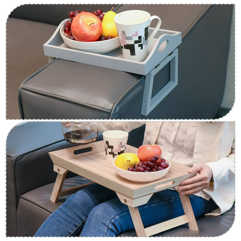Couch Tray Table and Bed Tray Table for Breakfast in Bed and Food Tray. Coffee Table Tray and Cellphone Holder. Drawer Organizer. Portable Serving