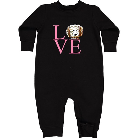 Inktastic Kiniart Doodle Love Baby Fleece Romper