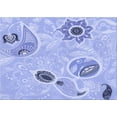 thumbnail image 1 of Ahgly Company Machine Washable Indoor Rectangle Transitional Blue Area Rugs, 7' x 10', 1 of 7