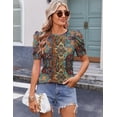 thumbnail image 4 of Zeagoo Womens Tops Short Sleeve Summer Cute T Shirts Crewneck Blouses Dressy Casual Tunics Office Work Tops, 4 of 5
