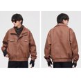 thumbnail image 6 of Yiliang Mens Tactical Jacket Aviator Bomber Jacket Casual Fall and Winter Water Resistant Outwear Coat,Khaki,3XL, 6 of 6