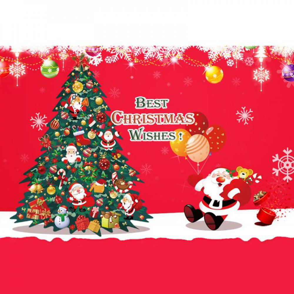 Details about   Christmas Santa Removable Window Stickers Festival Xmas Art Decal Wall Home Shop 