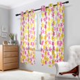 thumbnail image 2 of Yayeee Window Curtains Set of 2 for Living Room Light Filtering 63"x52", Yellow Stars Pattern, 2 of 7