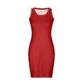 thumbnail image 3 of Mikilon Women Casual Sleeveless Tank Dress Casual Round Neck Camisole Dress Summer Slim Dress, 3 of 4