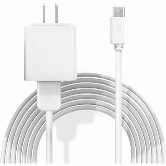 LinQingQ Dericam 5V 1A Micro USB Wall Charger, Android Charger Cable, White 5 Volt 1000mA AC to DC Power Adapter (White)