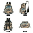 thumbnail image 4 of FORMRS Mini Backpack Purse for Women Travel Daypack Casual Shoulder Bag, Floating Whale, 4 of 7