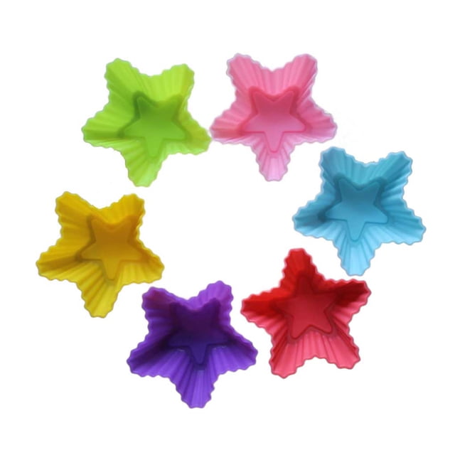 Kearding Molde de silicona para pastel de 6 piezas, molde para gelatina, herramientas para hornear, reutilizable para pudín, Cupcake, accesorio Type3 NO3