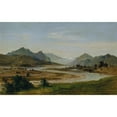 thumbnail image 2 of Ludwig Halauska 18x13 Gold Ornate Wood Frame and Double Matted Museum Art Print Titled - The Inn Valley South of Rosenheim Alpental with River Loop (1860), 2 of 4