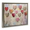 thumbnail image 3 of Stupell Industries Transitional Playful Love Hearts Collage Brown Floating Frame Canvas Art, 31 x 25, by LSR Design Studio, 3 of 8