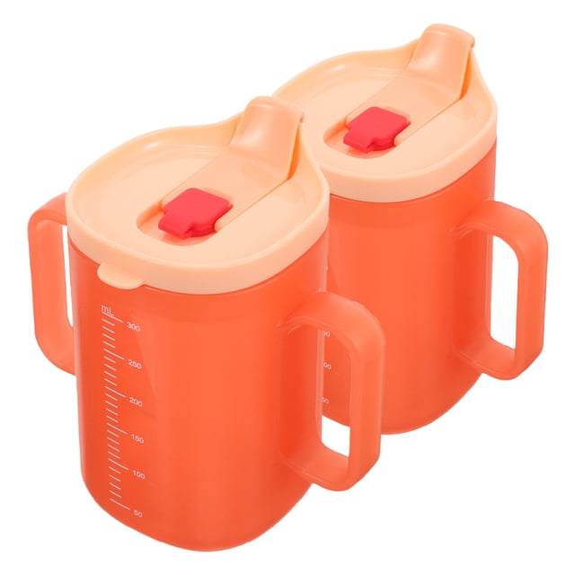 2 vasos antiderrames para niños pequeños, vaso de aprendizaje para niños mayores, vaso con boquilla adaptable para adultos con discapacidad, 300 ml