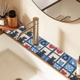 thumbnail image 2 of Yayeee Faucet Mat for Kitchen Sink 30" Diatomite Long Splash Guard Pad, Black Cats and Hearts, 2 of 7