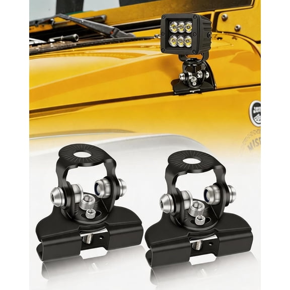 Universal Adjustable LED Light Bar Mounting Brackets 304 Stainless Steel 2 Pack
